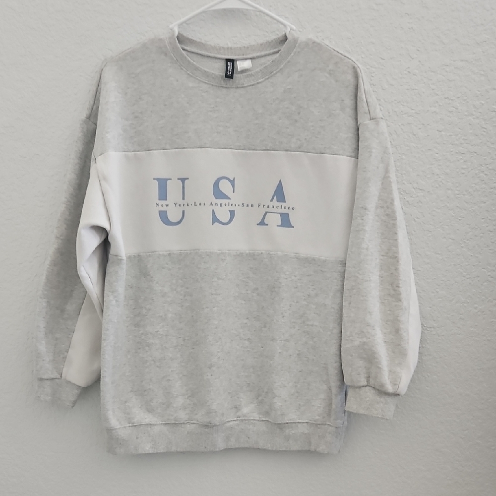 Gray USA Print Men's Sweater